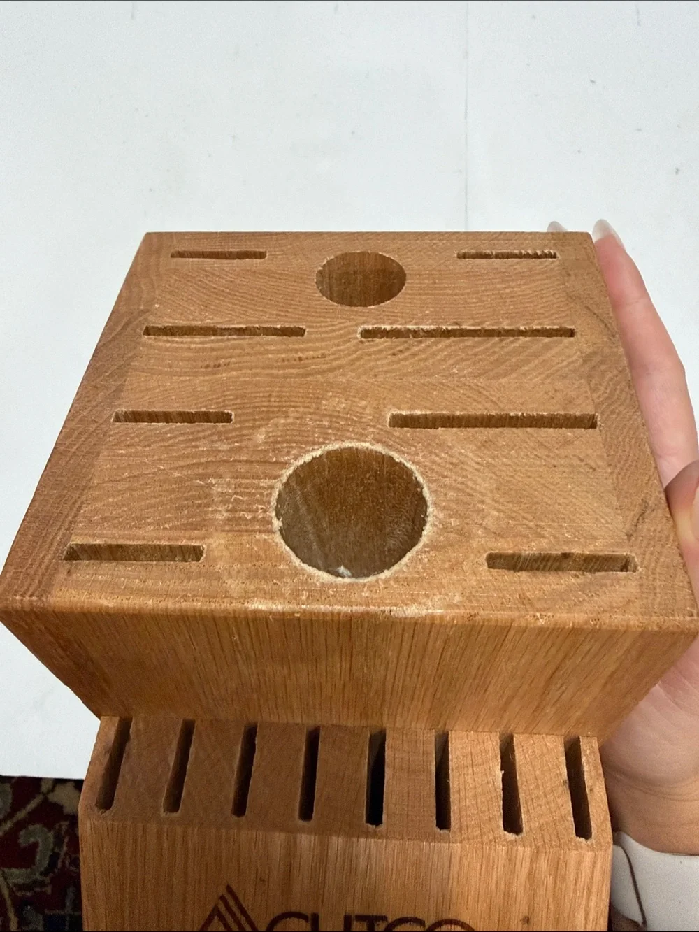 Cutco compact wooden
